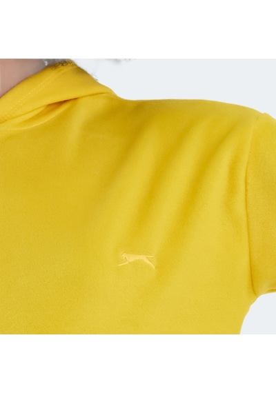 Slazenger SASSA IN Kadın Kapüşonlu Cepli Sarı Polar