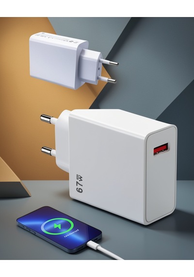 67w Hızlı Şarj Type C Adaptörü Yüksek Voltaj Korumalı
