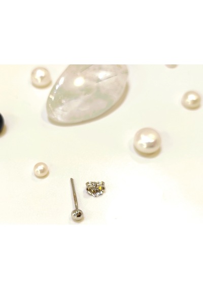 Tekli 3.3mm Nokta Top Vidalı Küpe 14 Ayar Altın Hd Videolu