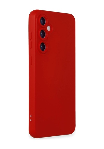 Newface - 489 - Samsung Galaxy S23 Fe Kılıf Nano İçi Kadife Silikon - Ece-umay - - Kırmızı