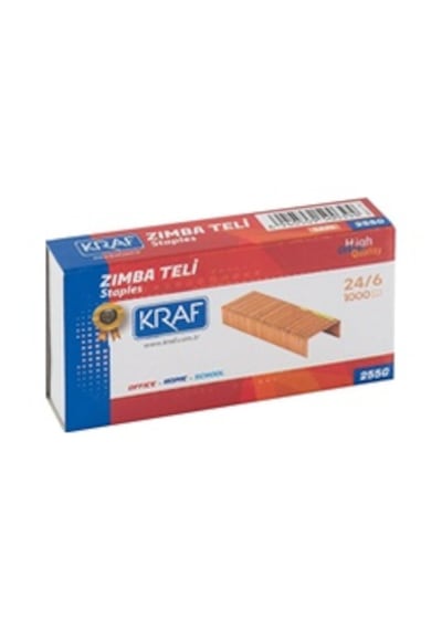 Kraf Zımba Teli 24/6 Sarı 1000 Li 255g 10 Lu Kt.