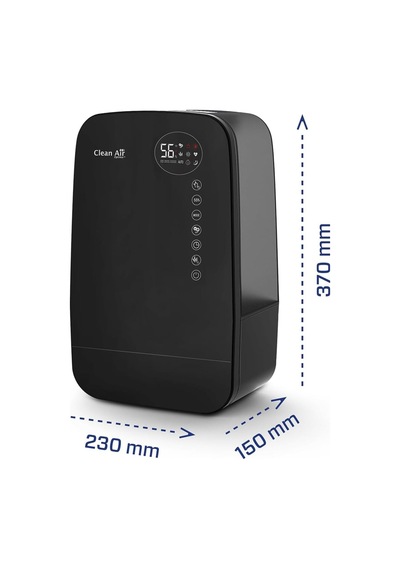Clean Air Optima Ca607b Ultrasonik Hava Nemlendirici 65 M² 480 Ml/h Ionizer Aromaterapi Hava Temizleme Cihazı Siyah