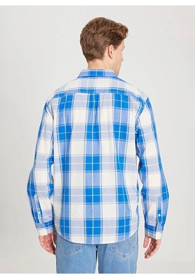 Wrangler Uzun Kollu Erkek Gömlek W241248400 Blue Black