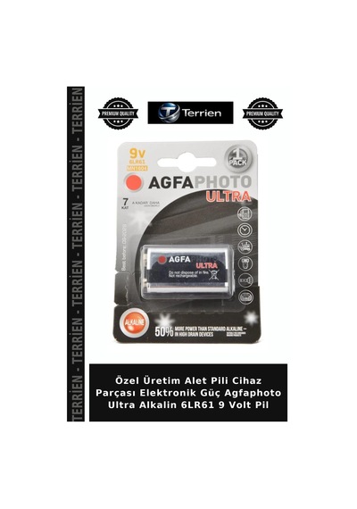 Özel Üretim Alet Pili Cihaz Parçası Elektronik Güç Agfaphoto Ultra Alkalin 6lr61 9 Volt Pil