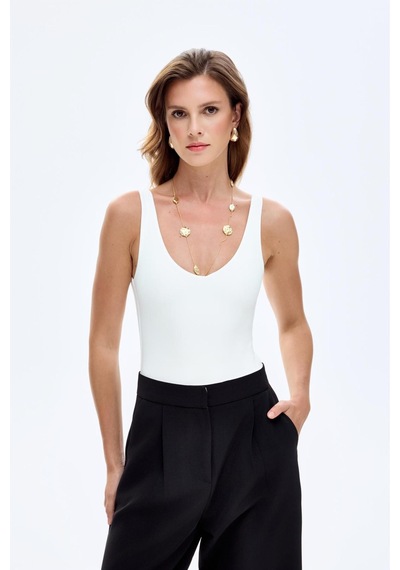 Quzu 26katl01075 Askılı Kadın Bluz Ekru
