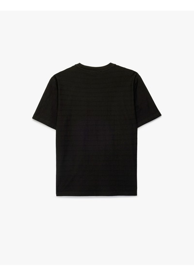 Koton Regular Fit Bisiklet Yaka Pamuklu Kısa Kollu Tişört Siyah 6sam10375mk