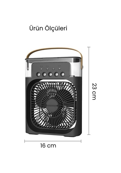 Masaüstü Taşınabilir Buzlu Vantilatör Su Soğutmalı Rgb Led Işıklı Soğutucu Fan Air Cooler Fan