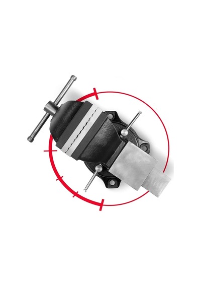 Tr Alman Modeli Pro Çelik Kol 125mm 4 360 Dönerli Taban Dövme Çelik Sabit Tezgah Masa Mengenesi
