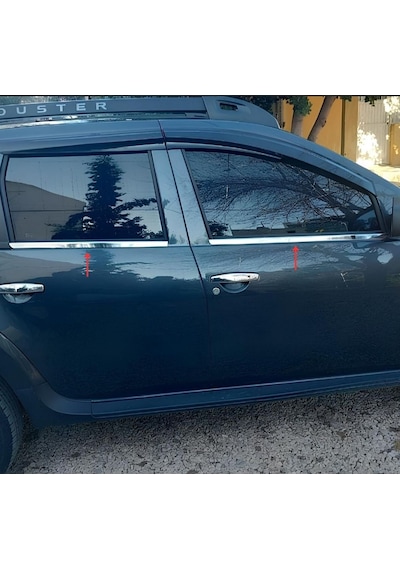 Ebal Otomotiv Dacia Duster Krom Cam Çıtası 4 Prç. P.ÇELİK 2010-2018