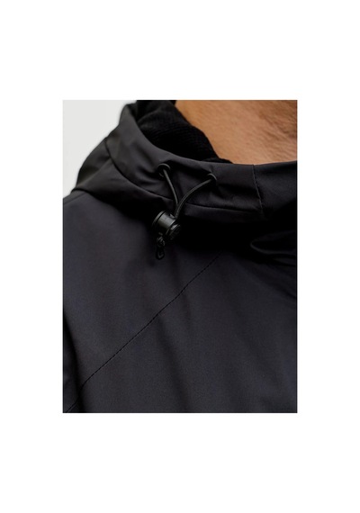 Jack & Jones 12291193 Kapüşonlu Yağmurluk Siyah