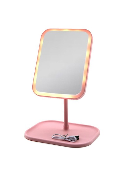 7" Led Usb Şarjlı Dikdörtgen Makyaj Aynası, 90 Ayarlı Çok Renkli