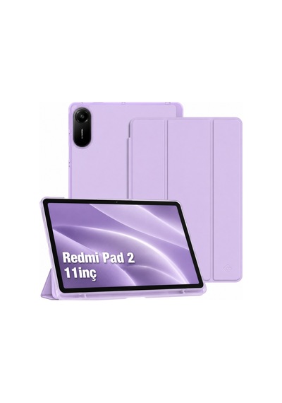 Xiaomi Redmi Pad 2 11inç 2025 Kılıf Flip Cover Kalem Bölmeli Pc Case Kapaklı Kılıf