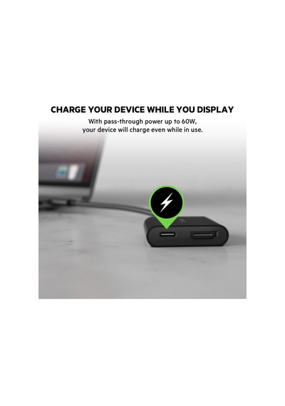 Belkin Usb-c-hdmi Adaptörü Şarj Cihazı Avc002btbk,4k Uhd Videoyu,