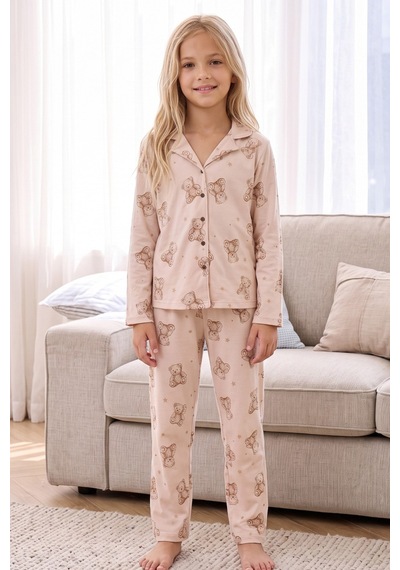 Siyah İnci Desenli Termal Kumaşlı Ultra Soft Yumuşak Düğmeli Örme Pijama Takımı 26226813 Krem Siyah İnci Desenli Termal Kumaşlı Ultra Soft Yumuşak Düğmeli Örme Pijama Takımı 26226813 Krem