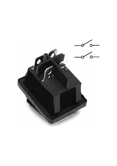 Alkatronik 30a 250v On-off Anahtar Yüksek Akım Kcd4 4 Pin Buton Ip67 Su Geçirmez Led Işıklı Rocker Switch