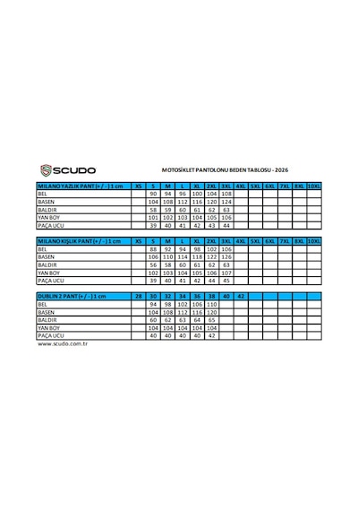 Scudo Milano Kışlık Motosiklet Pantolonu - M