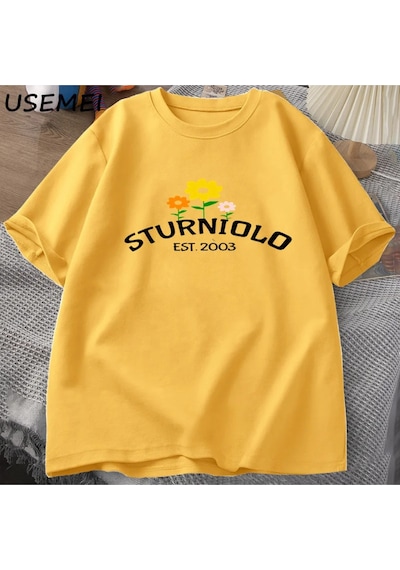 Flood Of Style Sturniolo Üçüz Merch Tshirt Erkek Boy T-shirt Yaz Tees Kısa Kollu Adam Giysileri Grafik Tee P Pembe