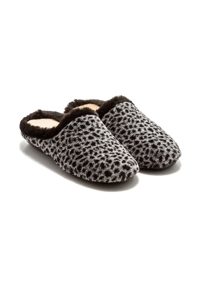 Twigy Leopar Kadın Ev Terliği Siyah 36/41 CC0151A Siyah