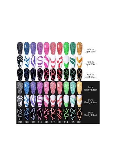 Lily Cute Reflective Glitter Nail Art Çizim Ojesi R011 54152-5