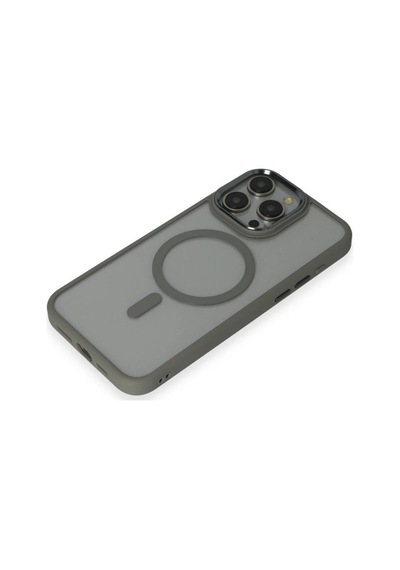 Apple İphone 15 Pro Max Kılıf Room Magneticsafe Silikon - Gri Çok Renkli