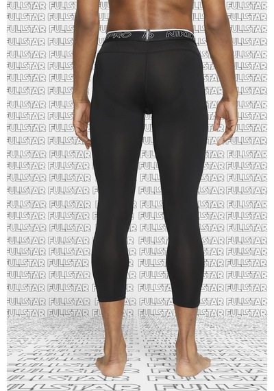 Nike Pro Dri Fit Mens 3/4 Leggings Black 3/4 Boy Erkek Antrenman Taytı Siyah