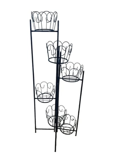 Dekoratif Metal Ferforje 5 Katlı Saksılık -Çiçeklik Dekoratif Metal Ferforje 5 Katlı Saksılık -Çiçeklik