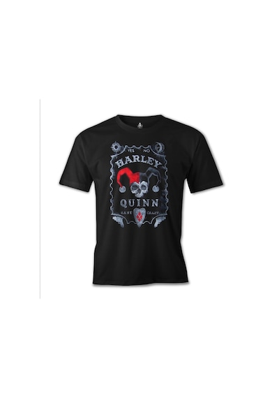 Harley Quinn Sane Crazy Baskılı Sİyah Erkek Tshirt 001