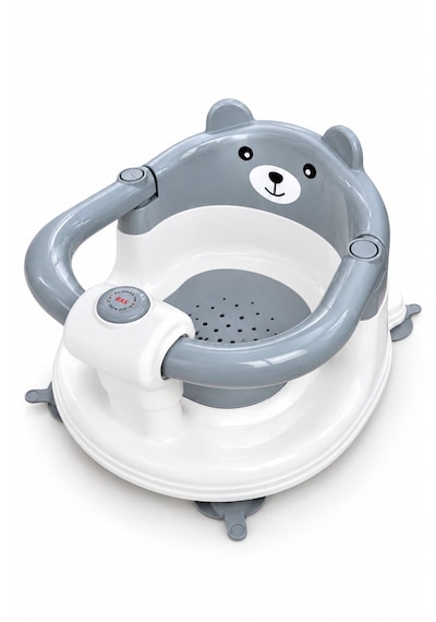 Baby Home Cooki Önden Açılır Banyo Mama Oturağı Güvenli Kullanım Ve Rahat Oturma Alanı Gri