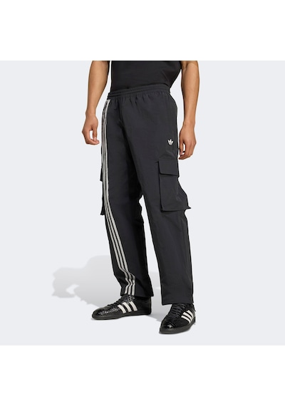 adidas Front Stripes Woven Kargo Erkek Siyah Eşofman Altı Jv9892 Siyah