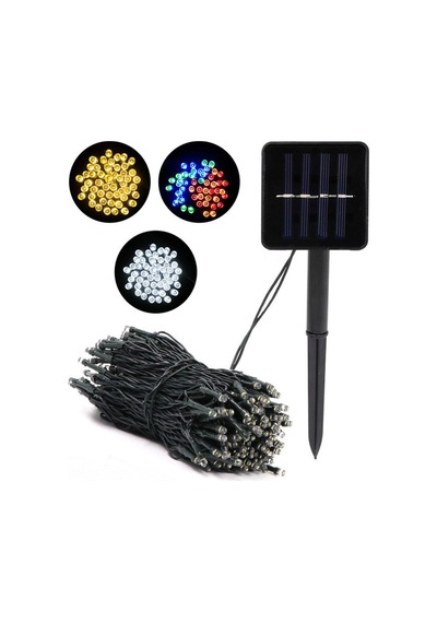 Solar Güneş Enerjili Dış Bahçe 8 Modlu 10 Metre 120 Led Dekoratif Aydınlatma