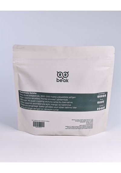 Guatemala Geisha Çekirdek Kahve 250 Gr , %100 Arabica Çekirdek Kahve