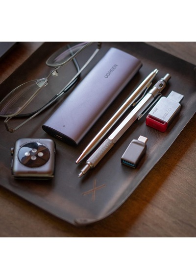 Minimal X Design Masaüstü Organizer, Toplayıcı, Hakiki Deri Vale Tepsisi, Telefon Pedi, Deri Sümen, Deri Pad, Deri