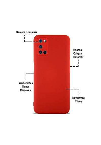 Oppo A92 Kılıf İçi Kadife Kamera Korumalı Lansman Silikon Kapak