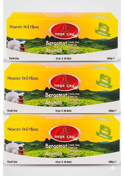 Neşe Çay Bergamotlu Demlik Poşet 10grx20adet 200gr X3 Adet