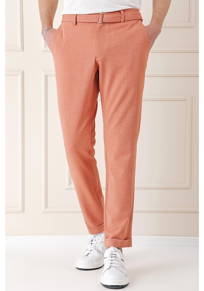 Efor Comfort Fit Belden Kumaş Kemerli Pamuk Oranj Jogger Pantolon P 1154 Turuncu
