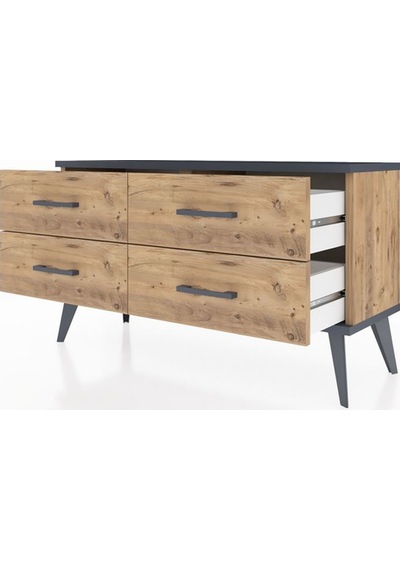 Arges Şifonyer 4 Raflı 88x30x48 Çam-antrasit/çam Antrasit/çam Arges Şifonyer 4 Raflı 88x30x48 Çam-antrasit/çam Antrasit/çam