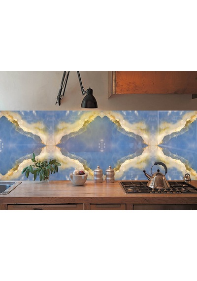 Tink Kendinden Yapışkanlı Mavi Mermer Desenli Pvc Panel 41x62 Cm