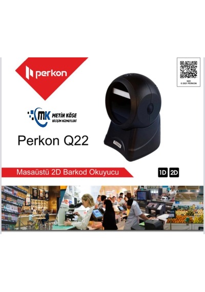 Perkon Q22 1D/2D Masaüstü Barkod Okuyucu (Usb)
