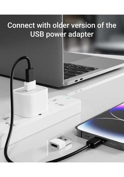Usb - Usb C Adaptörü 4 Paket, Tip C Dişi - Usb Erkek Dönüştürücü Güç Şarj Kablosu Adaptörü Magsafe Apple Watch Serisi 10/se/ultra 2 İphone 17 E Air Pro Max Airpods Pro İle Uyumlu, Beyaz