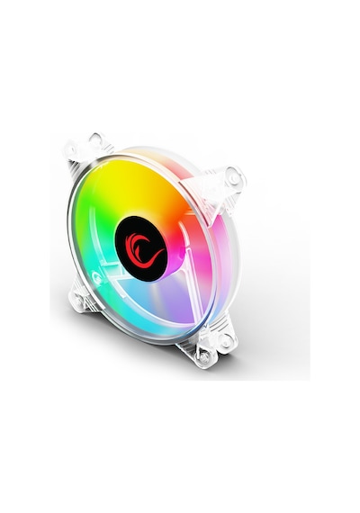 Rampage 6c-121 12cm Rainbow Aydınlatmalı Şeffaf Pc Kasa Fanı