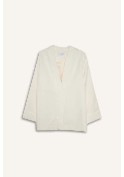 Defacto Relax Fıt Blazer Ceket H2400ax26sper105 Ekru-er105