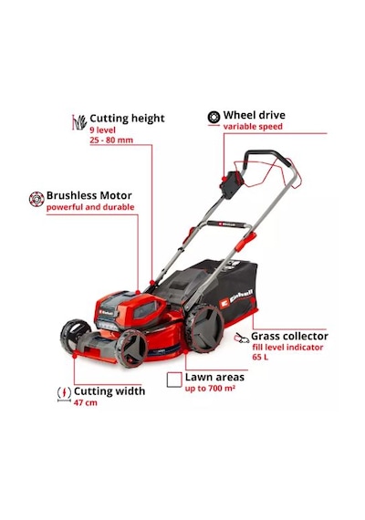 Einhell GP-CM 36/47 S Li BL 4x4,0 Ah Akülü Çim Biçme Makinesi - 3413310