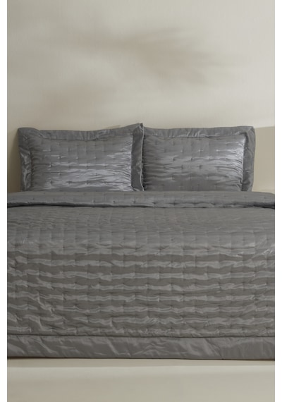 Karaca Home Glamour Çift Kişilik Yatak Örtüsü Gri Gri
