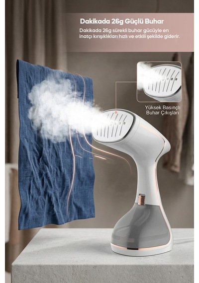 Ssı-6634 - Dikey Buharlı Kırışıklık Giderici - 1640w - Beyaz