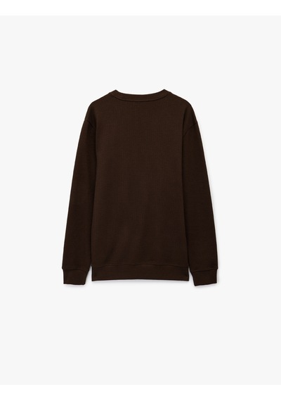 Koton Regular Fit Uzun Kollu Dokulu Basic Bisiklet Yaka Sweatshirt Kahverengi 6wam70192mk Kahverengi Koton Regular Fit Uzun Kollu Dokulu Basic Bisiklet Yaka Sweatshirt Kahverengi 6wam70192mk Kahverengi