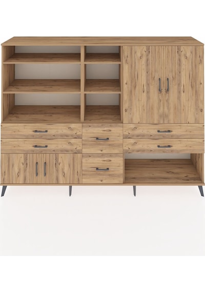 Hyperion Dolap 10 Raflı 6 Çekmeceli 4 Kapaklı 220x44x163 Çam-çam Çam-çam Hyperion Dolap 10 Raflı 6 Çekmeceli 4 Kapaklı 220x44x163 Çam-çam Çam-çam