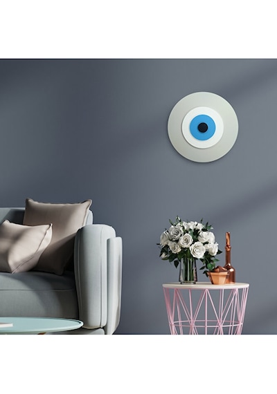 Minimalist Deniz Kabuğu Nazar Boncuğu El Yapımı Ahşap Büyük Nazar