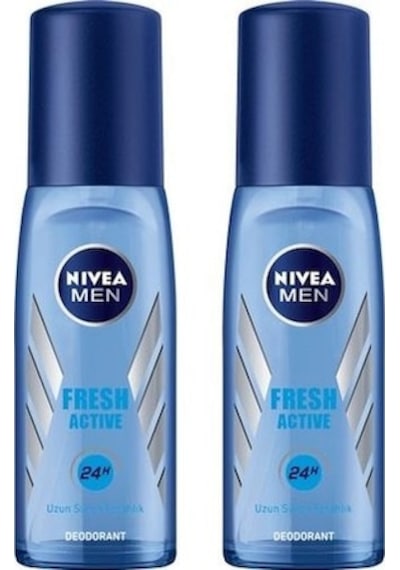 Nivea Men Fresh Active Erkek Sprey Deodorant 75 ML x 2