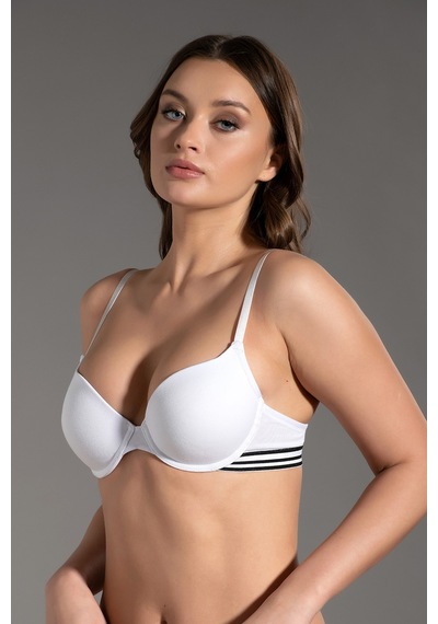 Pemseri Penye Push-up Sütyen - Beyaz