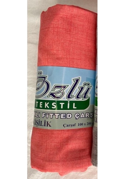 Özlü Fitted Lastikli Tek Kişilik Çarşaf Seti (100x200)-Somon